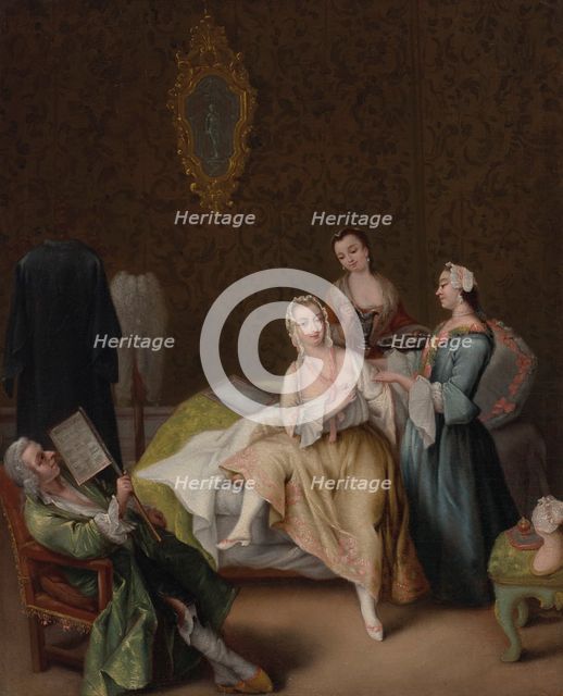 Il risveglio della dama (The waking of the lady). Creator: Longhi, Pietro (1701-1785).