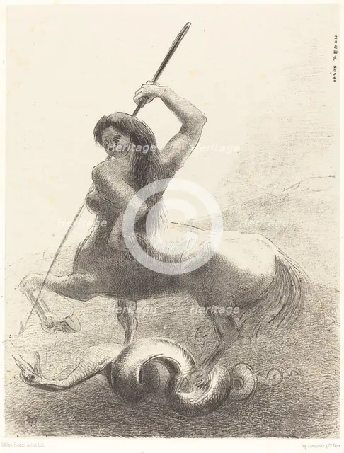 Il y eut des luttes et des vaines victoires (There were struggles and vain victories), 1883. Creator: Odilon Redon.