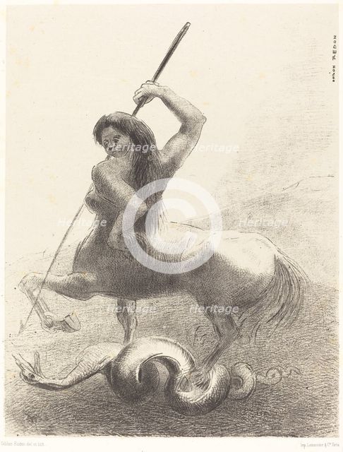 Il y eut des luttes et des vaines victoires (There were struggles and vain victories), 1883. Creator: Odilon Redon.