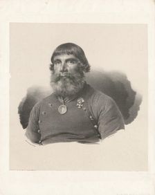 Ilya Ivanovich Baikov (1768-1838), Coachman of Tsar Alexander I , 1820. Creator: Anonymous