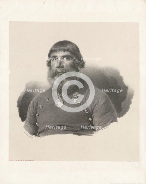 Ilya Ivanovich Baikov (1768-1838), Coachman of Tsar Alexander I , 1820. Creator: Anonymous.