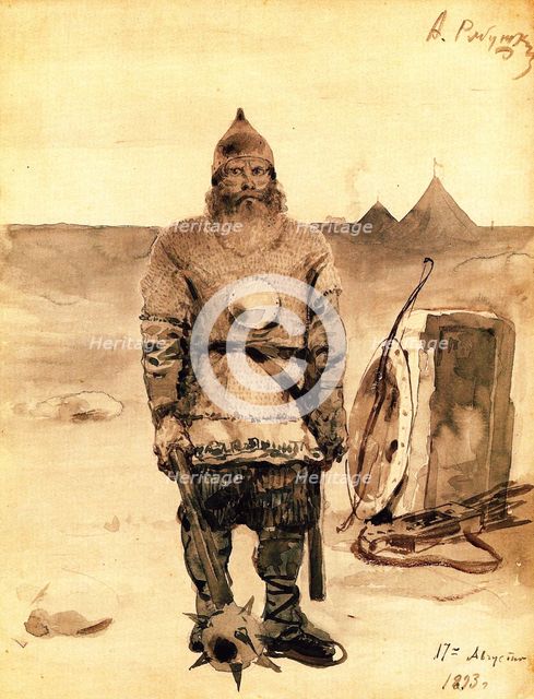 Ilya Muromets, 1893. Artist: Ryabushkin, Andrei Petrovich (1861-1904)