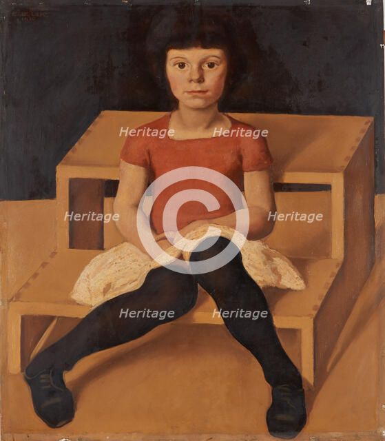 Ila, the younger daughter of the artist, 1920. Creator: Egger-Lienz, Albin (1868-1926).