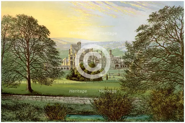 Ilam Hall, Staffordshire, home of the Hanbury family, c1880. Artist: Unknown