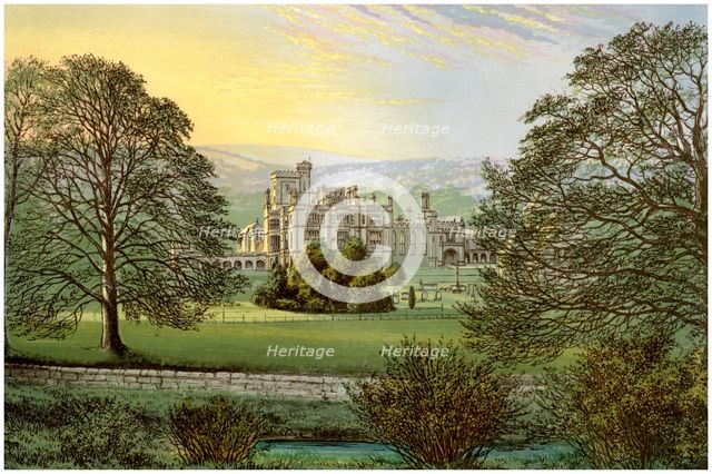 Ilam Hall, Staffordshire, home of the Hanbury family, c1880. Artist: Unknown