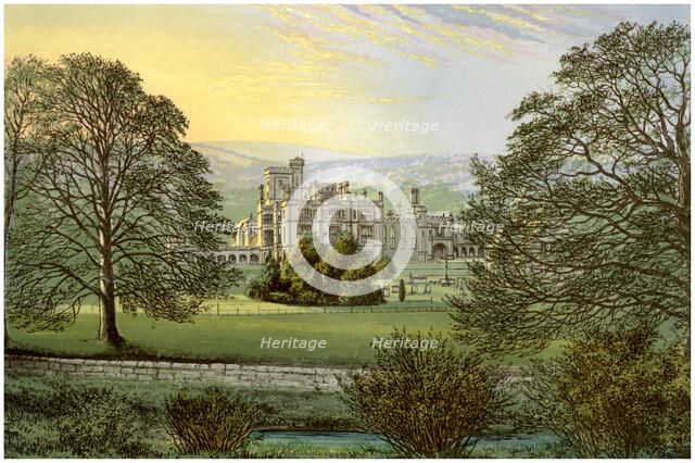 Ilam Hall, Staffordshire, home of the Hanbury family, c1880. Artist: Unknown