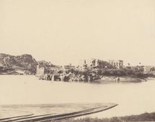 Ile de Fileh (Philæ), Vue Générale Prise du Sud-Est au Point B, 1851-52, printed 1853-54. Creator: Félix Teynard