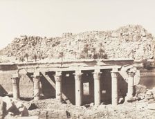 Ile de Fileh (Philæ), Colonnade Occidentale - Ruines Vues du Point L, 1851-52, printed 1853-54. Creator: Félix Teynard