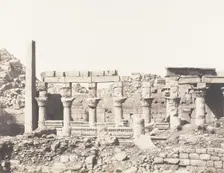 Ile de Fileh (Philæ), édifice du Sud et Partie de la Colonnade Occiden..., 1851-52, printed 1853-54. Creator: Félix Teynard
