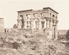 Ile de Fileh (Philæ), édifice de l'Est - Face Latérale Vue du Point D, 1851-52, printed 1853-54. Creator: Félix Teynard