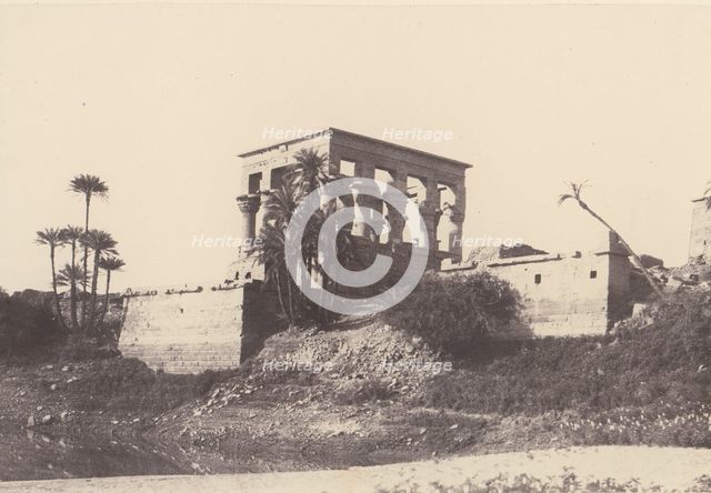 Ile de Fileh (Philæ), édifice de l'Est - Vue Générale Prise du Point C, 1851-52, printed 1853-54. Creator: Félix Teynard.