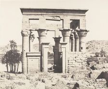 Ile de Fileh (Philæ), édifice de l'Est - Façade Occidentale - Vue du P..., 1851-52, printed 1853-54. Creator: Félix Teynard