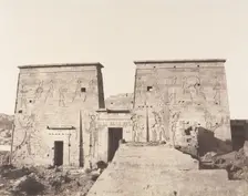 Ile de Fileh (Philæ), Premier Pylône - Vue Prise de la Plate-Forme de ..., 1851-52, printed 1853-54. Creator: Félix Teynard