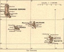 'Iles Comores; Iles Africaines de la mer des Indes 1914. Creator: Unknown