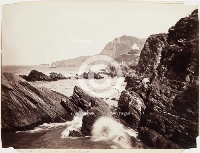 Ilfracombe, The Coast from Capstone Parade, mid-late 19th century. Creator: Francis Bedford.