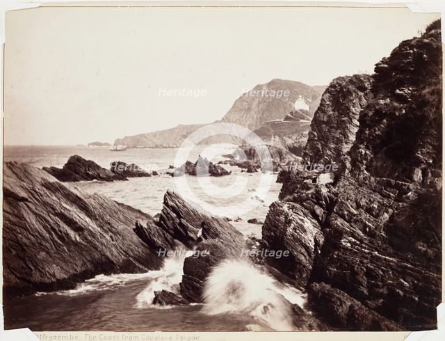 Ilfracombe, The Coast from Capstone Parade, mid-late 19th century. Creator: Francis Bedford.