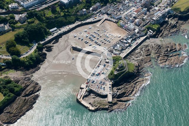 Ilfracombe Harbour and former St Nicholas' Chapel now Lighthouse, Devon, 2016. Creator: Damian Grady.