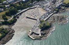 Ilfracombe Harbour and former St Nicholas Chapel now Lighthouse, Devon, 2016. Creator: Damian Grady