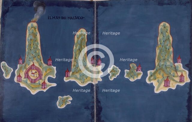 'Ilhas de Maluco', a map of the islands of the Moluccas, Indonesia, 1646.  Creator: Unknown.