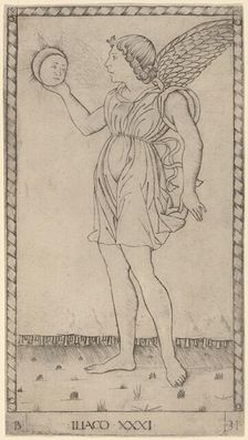 Iliaco (Genius of the Sun), c. 1465. Creator: Master of the E-Series Tarocchi