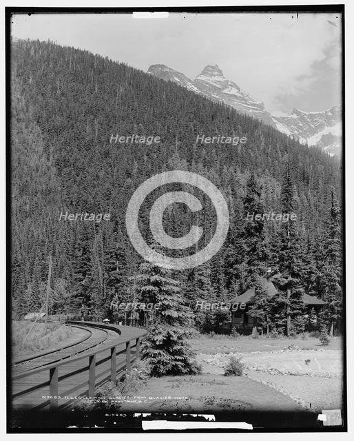 Illecillewaet Glacier from Glacier House, Selkirk Mountains, B.C., c.between 1901 and 1906. Creator: Unknown.