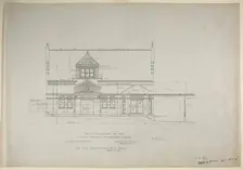 Illinois Central Railroad, Oakland Avenue Passenger Station, Chicago, Illinois, South Elevation, 188 Creator: Adler & Sullivan