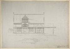 Illinois Central Railroad, Oakland Avenue Passenger Station, Chicago, Illinois, South Elevation, 188 Creator: Adler & Sullivan
