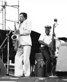 Illinois Jacquet and Gene Ramey, Capital Radio Jazz Festival, Alexandra Palace, London, 1979. Creator: Brian Foskett