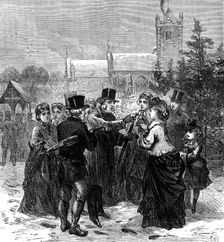 Illness of the Prince of Wales - Sandringham Church, Sunday, Dec. 10: anxious inquiries, 1871. Creator: Unknown