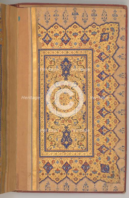 Illuminated Double Page of a Yusuf and Zulaikha of Jami, ca. 1580. Creator: Unknown.