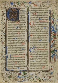 Illuminated Initial "A" from a Psalter or Breviary, c. 1450s. Creator: Unknown