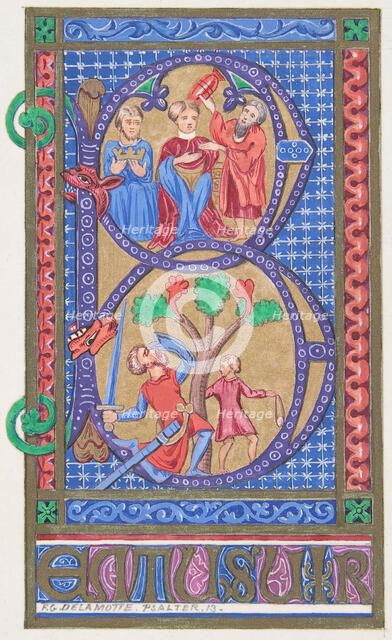 Illuminated Initial "B", 1830-62. Creator: Freeman Gage Delamotte.