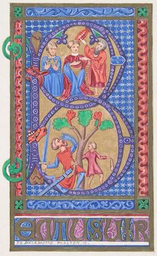 Illuminated Initial "B", 1830-62. Creator: Freeman Gage Delamotte