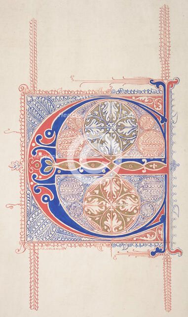Illuminated Initial "C", 1830-62. Creator: Freeman Gage Delamotte.