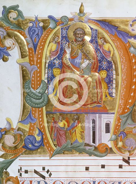 Illuminated initial letter, c1380. Creator: Cenni di Francesco di Ser Cenni.