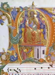 Illuminated initial letter, c1380. Creator: Cenni di Francesco di Ser Cenni