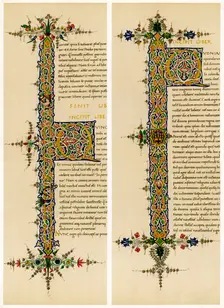 Illuminated initial letters, late 15th century