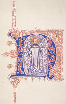 Illuminated Initial "N", 1830-62. Creator: Freeman Gage Delamotte