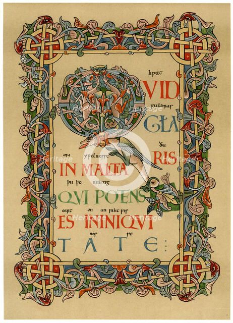 Illuminated initial 'Q', c1073. Artist: Unknown