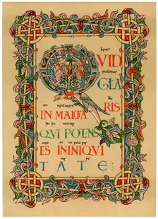 Illuminated initial Q c1073