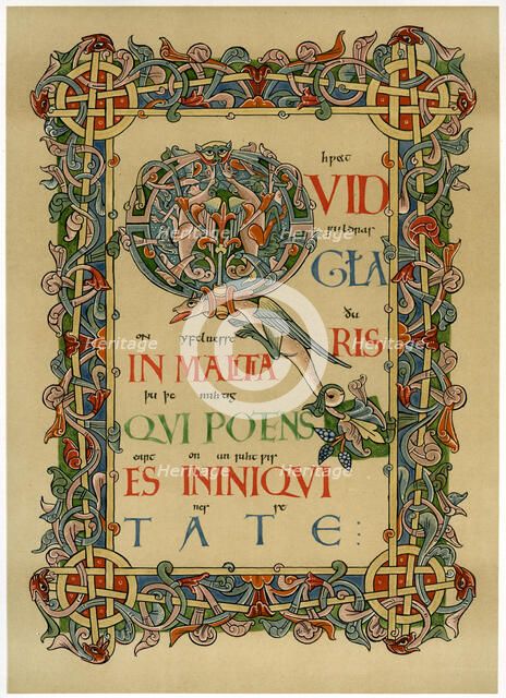 Illuminated initial 'Q', c1073. Artist: Unknown
