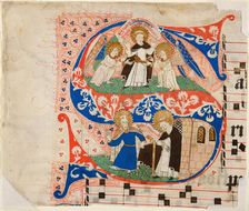 Illuminated Letter S from an Antiphon, about 1450. Creator: Unknown