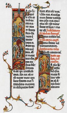Illuminated letters, late 13th century