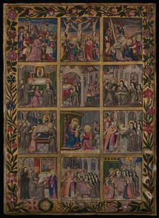 Illuminated Leaf with the Profession of Clarissan Nun, c1530-1550. Creator: Unknown