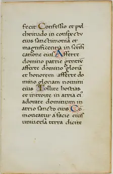 Illuminated Manuscript Leaf, c. 1450. Creator: Unknown