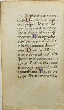 Illuminated Manuscript Leaf, c. 1450. Creator: Unknown