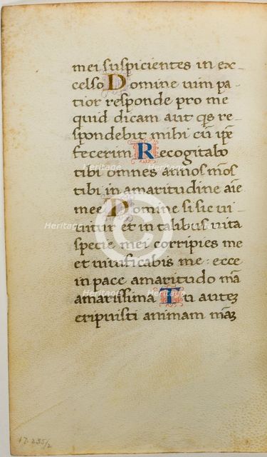 Illuminated Manuscript Leaf, c. 1450. Creator: Unknown.