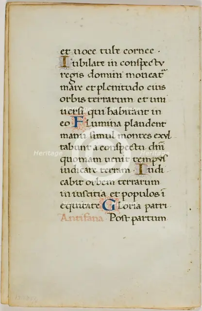 Illuminated Manuscript Leaf, c. 1450. Creator: Unknown.
