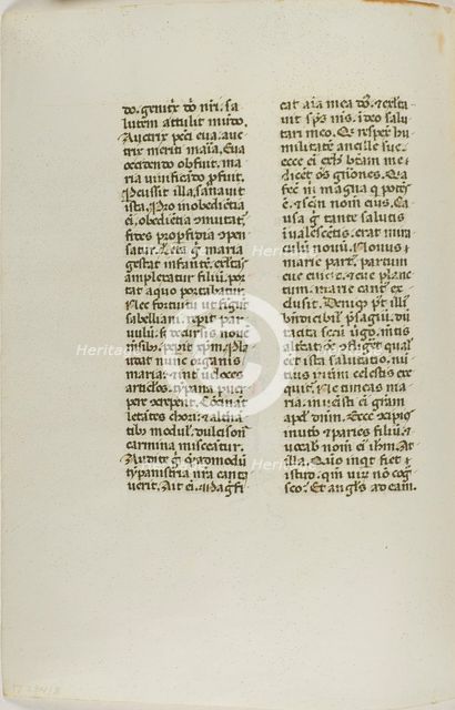 Illuminated Manuscript Leaf, c. 1450. Creator: Unknown.