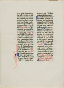 Illuminated Manuscript Leaf, c. 1450. Creator: Unknown